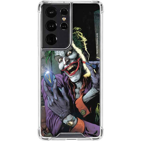 DC Comics The Joker Put on a Smile Galaxy S21 Ultra 5G Clear Case